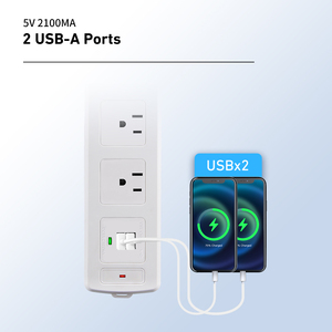 Power Strip bảo vệ tăng 1.8m mở rộng dây 5V/2.1A USB Ổ cắm điện 15A/125V USB ổ cắm 3 lỗ USA Điện mở rộng Hội Đồng Quản Trị - Product Image 3