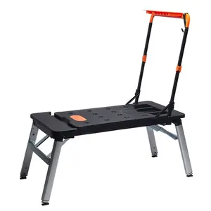 7-in-1 Folding Portable Workbench Multi-functional work table and Sawhorse with quick clamps/Scaffold Platform/Car Creeper /Hand