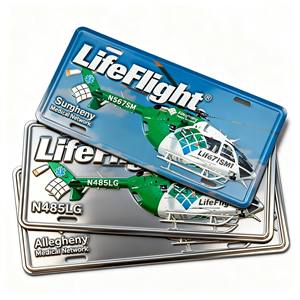Placa de Matrícula de Aluminio 3D Personalizada con Relieve, Helicóptero Médico, Ambulancia Aérea, Rescate de Emergencia, EMS, Primeros Auxilios, Decoración Impermeable - Product Image 1