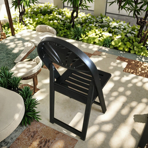 Atacado Preto Folding Resina Jardim Cadeira Branco Wimbledon Cadeira - Product Image 4