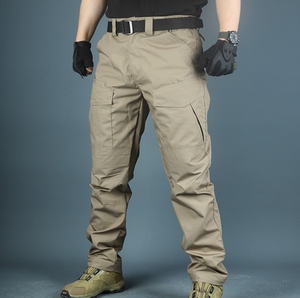 Pantalon tactique multi-poches de grande taille pour agents de sécurité urbains, noir, kaki, vert, coyote brun, DFP0308 - Product Image 2