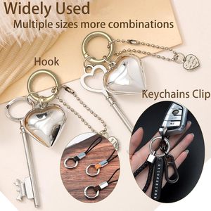 HOLAILS PCS Metal Spring O Ring Set Mixed Sizes Round Carabiner Keychain <b>Snap</b> <b>Hooks</b> For Key Rings Bags Dog Tags Buckle Paracord - Product Image 6