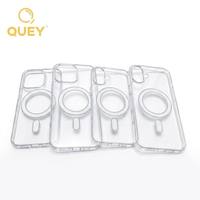 Funda Magnética Transparente Antigolpes de TPU y PC de 1.3mm para 17 Pro Max con Acabado Electrochapado, Diseño de Color Puro y Logotipo Personalizado (OEM)