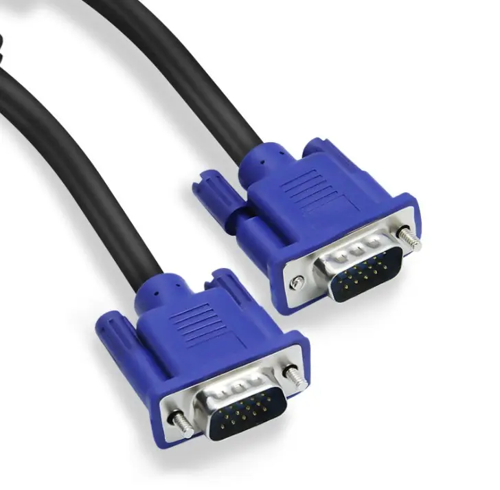 Stocked Blue 15pin Male to Male VGA 3+6 Cable 1.5m 1.8m 3m 5m 10m 20m 30m Computer VGA Cable for HDTV Projector Computer