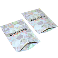 Sachets Mylar personnalisés imprimés thermoscellables 3.5 7G 1Oz en plastique pour bonbons et thé, avec fermeture éclair, anti-odeur, à fond plat