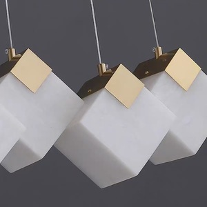 Lustre en pierre de nuage, ensemble de 6, 8 ou 10 pièces, LED E27, or, moderne, pour salle à manger, bar, salon de thé, bureau - Product Image 4
