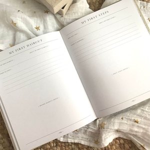 Livre Photo Personnalisé Bébé LABON, Journal des Souvenirs de la Première Année de Croissance, Carnet Rigide en Tissu de Lin, Livre de Grossesse - Product Image 2