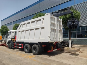 Stahl kipper <span class=keywords><strong>HOWO</strong></span> 380 PS Muldenkipper mit Stahl greifer kran - Product Image 5