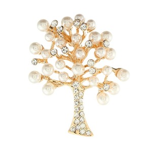 Life Tree Wedding Engagement Luxury <b>Pins</b> Colourful Rhinestone Gold Plated Alloy Customized Designs High Quality Female Gift - Product Image 2