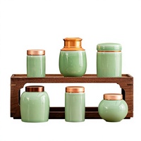 Mini pot en porcelaine, récipient pour poudre de médecine chinoise, boîte à thé en céramique, petit flacon à couvercle fileté, pot pour poudre de Dendrobium
