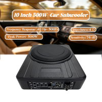 Subwoofer actif fin de 10 pouces sous le siège, 120W, haut-parleur de basses pour voiture entièrement en aluminium, apparence personnalisée, vente en gros