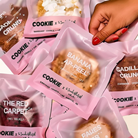 Emballage personnalisé pour biscuits avec logo, sac auto-adhésif givré de qualité alimentaire pour pain, biscuits, bonbons, emballage individuel