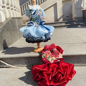 Robe vintage style campagne française, motif petit ours en mousse, originale et mignonne, pour séance <span class=keywords><strong>photo</strong></span> d'animaux, livraison gratuite - Product Image 3