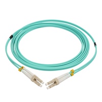 Kabel Patch Cord Serat Optik Simplex Single Mode Aqua 2.0MM LSZH OM3 OM4 LC/UPC ke LC/UPC