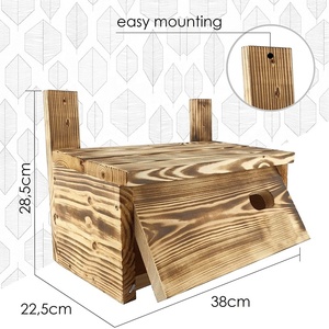 Caja de anidación para pared, para pájaros marineros, madera maciza, atornillada - Product Image 2
