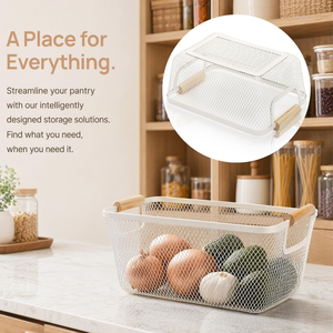 Cesta de Almacenamiento Duradera para Cocina, Diseño Decorativo y Portátil para Frutas, Bocadillos, Botellas y Artículos Diversos - Product Image 6