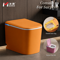 WC intelligent automatique coloré avec télécommande, siège chauffant, chasse d'eau par jet à siphon, commande vocale pour hôtel, villa, appartement