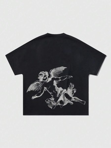 T-shirt imprimé à manches courtes pour homme, à manches chauve-souris, idéal pour un usage quotidien en été. Directement de l'usine, personnalisable.F10 - Product Image 3