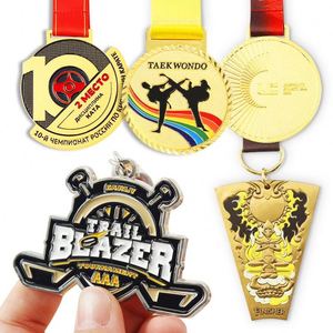 Médailles de récompense en métal doré pour sublimation, personnalisables avec logo, pour sports, kick-boxing, karaté – Vente en gros à prix fabricant - Product Image 1