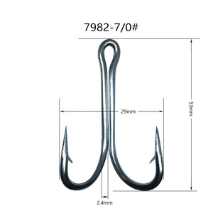 Amo da pesca a doppia punta saldata a 90 gradi TG di alta qualità 2/0-10/0 7982 per esche morbide a forma di rana, attrezzatura da pesca - Product Image 4
