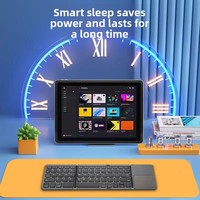 Keyboard Lipat Mini 63-Tombol Ultra-Tipis Nirkabel Portabel untuk Ponsel Tablet Laptop