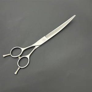 Tijeras de Peluquería Canina para Zurdos, 7 Pulgadas, Curvas, de Acero Inoxidable, para Cortar el Pelo de Perros - Product Image 1