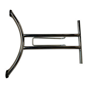 Arqueado prata cinza dobrável ferro mesa ao ar livre base - Product Image 3