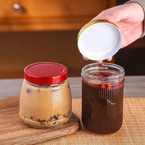 Pot à lait en verre de 280-650 ml, récipient à dessert classique avec couvercle, emballage cadeau personnalisé directement de l'usine - Product Image 5