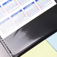 Bloc-notes adhésif PU multicolore, bloc-notes de bureau auto-adhésif, calendrier, étui à rabat, papeterie de bureau