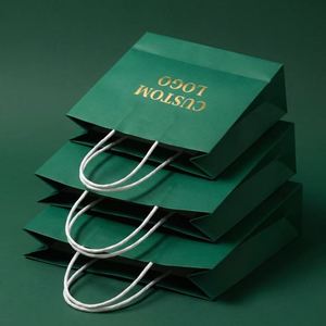 Bolsas de Papel Kraft de Lujo Personalizadas para Cosméticos, Restaurantes, Comida para Llevar, Compras, Comida Rápida, Blancas, Marrones, Negras, con Logotipo Propio para Vajilla y Almohadas - Product Image 1