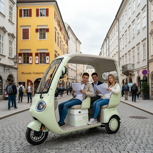 Tricycle électrique ouvert à trois roues Holladay 600W 72V, tricycle électrique de loisirs miniature à trois roues pour le transport de marchandises et de passagers - Product Image 1