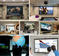 Écran de projection électrique à vente chaude, 100 pouces, moteur, télécommande, écran de projection mural rétractable
