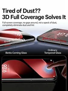 Protector de Pantalla de Vidrio Templado Curvo 3D con Pegamento Completo Anti-Reflejante Benks AR para Huawei Pura 80 Pro / Ultra - Product Image 5