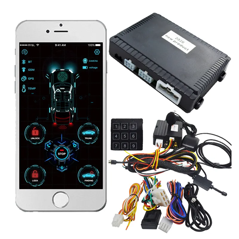 Mobile app di controllo del sistema di sicurezza auto A Due vie A Distanza di Arresto di Inizio del Motore Sistema di Tracciamento Gps Per Auto + Allarmi