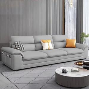 लक्जरी आधुनिक शैली लिविंग रूम घर फर्नीचर सफेद रेक्लीयर एल आकार सोफे कोने सोफे कोने सोफे 3 सीटर लाउंज चमड़े के सोफे सेट - Product Image 3