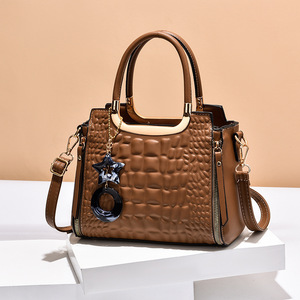 Sacs à bandoulière pour femmes en cuir PU, sacs messager de loisirs, couleur unie, fermeture éclair, sacs à bandoulière à motif quadrillé - Product Image 3