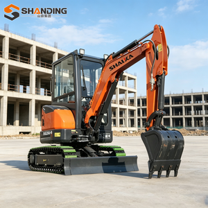 SHANDING Envío Gratuito CE EPA Miniexcavadora Multifunción de 2.5 a 3 Toneladas con Cabina y Motor Kubota, Giro de 360 Grados, Pequeña Excavadora - Product Image 2