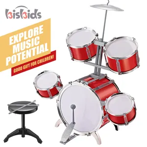 Kit de batterie pour enfants ensemble jazz junior jouet pour tout-petits 5  tambours avec tabouret - DIAYTAR SÉNÉGAL