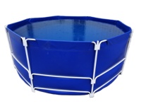 Bâche PVC carrée et ronde Wolize Wlzff015 pour l'élevage de poissons, équipement d'aquaculture pliable en plastique