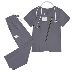 Uniformes de Enfermera de Alta Calidad para Hospital, Salón de Belleza, Spa, Conjuntos de Uniformes con Cierre, Ropa de Trabajo Estilo Casual, Tallas XS-2XL - Product Image 4