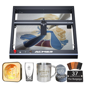 เครื่องแกะสลักไฟเบอร์เลเซอร์ ACMER P2 ขนาด 420x400 มม. เครื่องมือความแม่นยำสูง สำหรับอะคริลิก หนัง แก้ว ไม้อัด โลหะ ไม้ MDF พลาสติก กระดาษ - Product Image 1