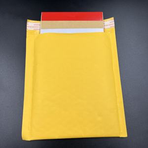 Échantillon gratuit d'enveloppe à bulles en papier kraft jaune 25*30 + 4cm antichoc de haute qualité sac d'expédition d'enveloppe rembourrée de vente en gros - Product Image 4