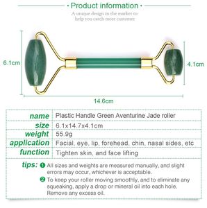 All'ingrosso della fabbrica verde aventurina giada rullo massaggiatore facciale con giada verde <span class=keywords><strong>pietra</strong></span> per il <span class=keywords><strong>viso</strong></span> - Product Image 2