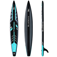 Planche de SUP gonflable de 14 pieds, nouvelle conception de planche de paddle de course et de tourisme pour l'océan et le lac