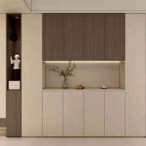 Meuble de rangement en bois moderne pour salon, armoire à couverts, étagère à chaussures, porte d'entrée au design chic - Product Image 2