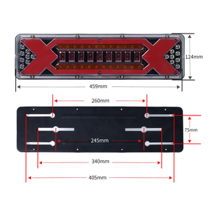 12-24V Trailer Trailer đuôi ánh sáng đèn phanh lần lượt đuôi đèn với đèn sương mù giấy phép tấm đảo ngược tín hiệu lần lượt đèn tất cả trong một - Product Image 5