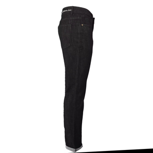 Jean en coton respirant coupe droite style urbain, décontracté et extensible, couleur unie - Product Image 5