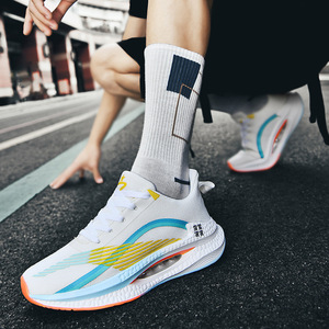 Men's Carbon Plate Running Shoes for Cushion Shock Absorbent <b>Rebound</b> Breathable Mesh Upper Casual Sports Couple Style Trendy - Product Image 4