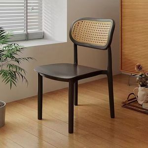 Chaise en rotin plastique empilable <span class=keywords><strong>noire</strong></span> française adulte <span class=keywords><strong>Paris</strong></span> moderne jardin bistrot <span class=keywords><strong>restaurant</strong></span> extérieur - Product Image 3
