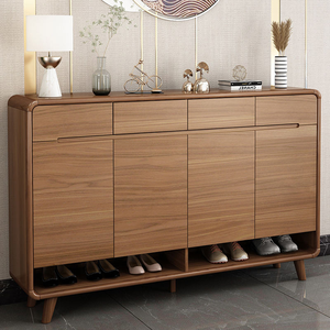 <span class=keywords><strong>Zapatero</strong></span> <span class=keywords><strong>Modular</strong></span> Ajustable de Madera Maciza Moderna con Estante Inferior Abierto para la Entrada del Hogar y Almacenamiento en Apartamentos - Product Image 1